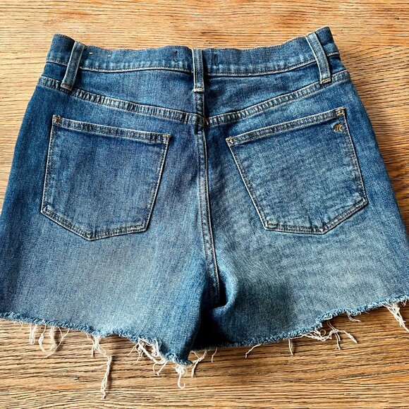Madewell High-Rise Denim Shorts Size 27 Raw Hem - Picture 4 of 4